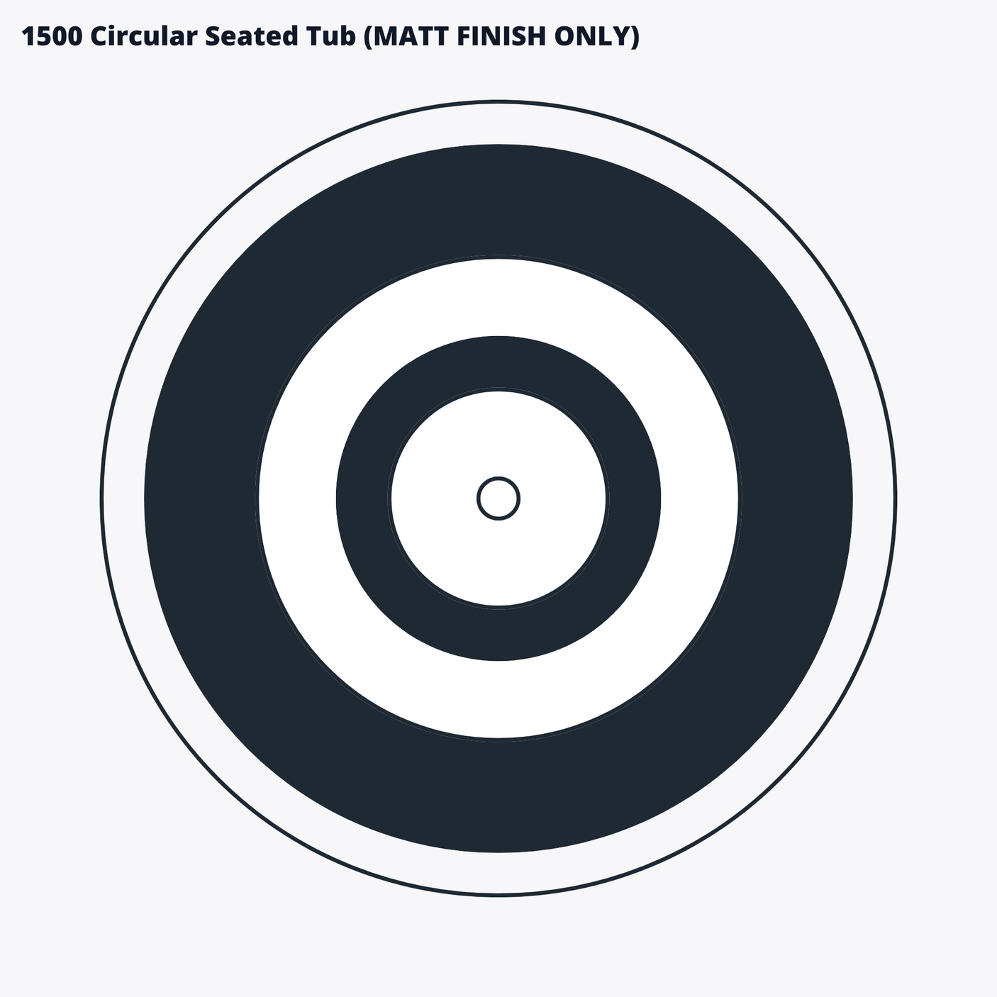 Omnitub 1500 Round Deep Soaking Bathtub – 1000mm Internal Depth