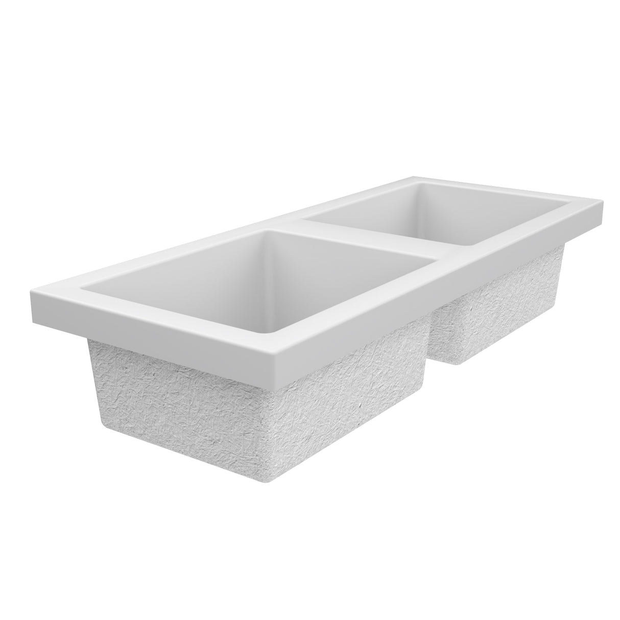 Omnitub® Countertop Double Basin 1120mm x 460mm (Deck Mounted Taps | Off Basin Mounted Taps | Wall Mounted Taps) - main pr...