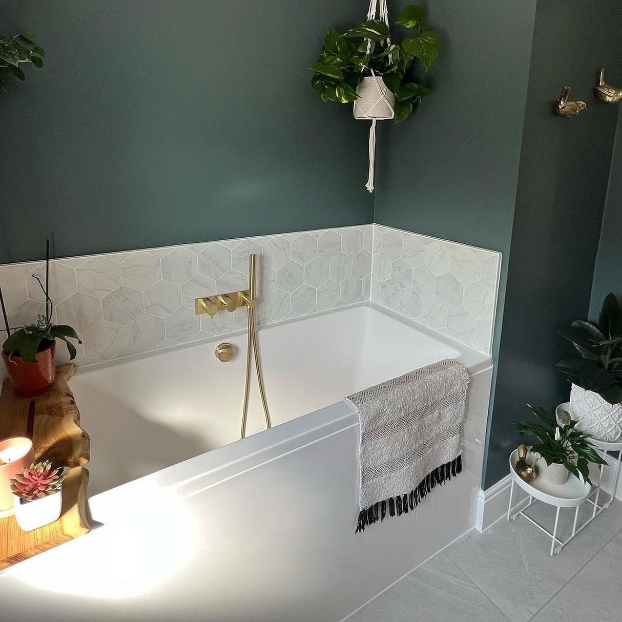 Omnitub Deluxe 1700 x 750 handmade UK deep soaking tub 600mm depth rectangular - bathroom installation