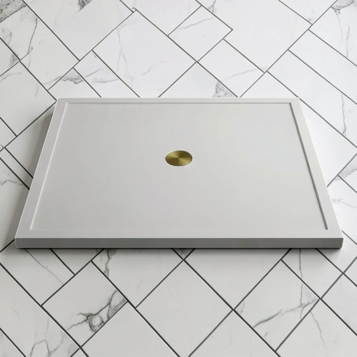 Omnitub 1500 x 1500 square shower tray 35mm slim non-slip - top-down view