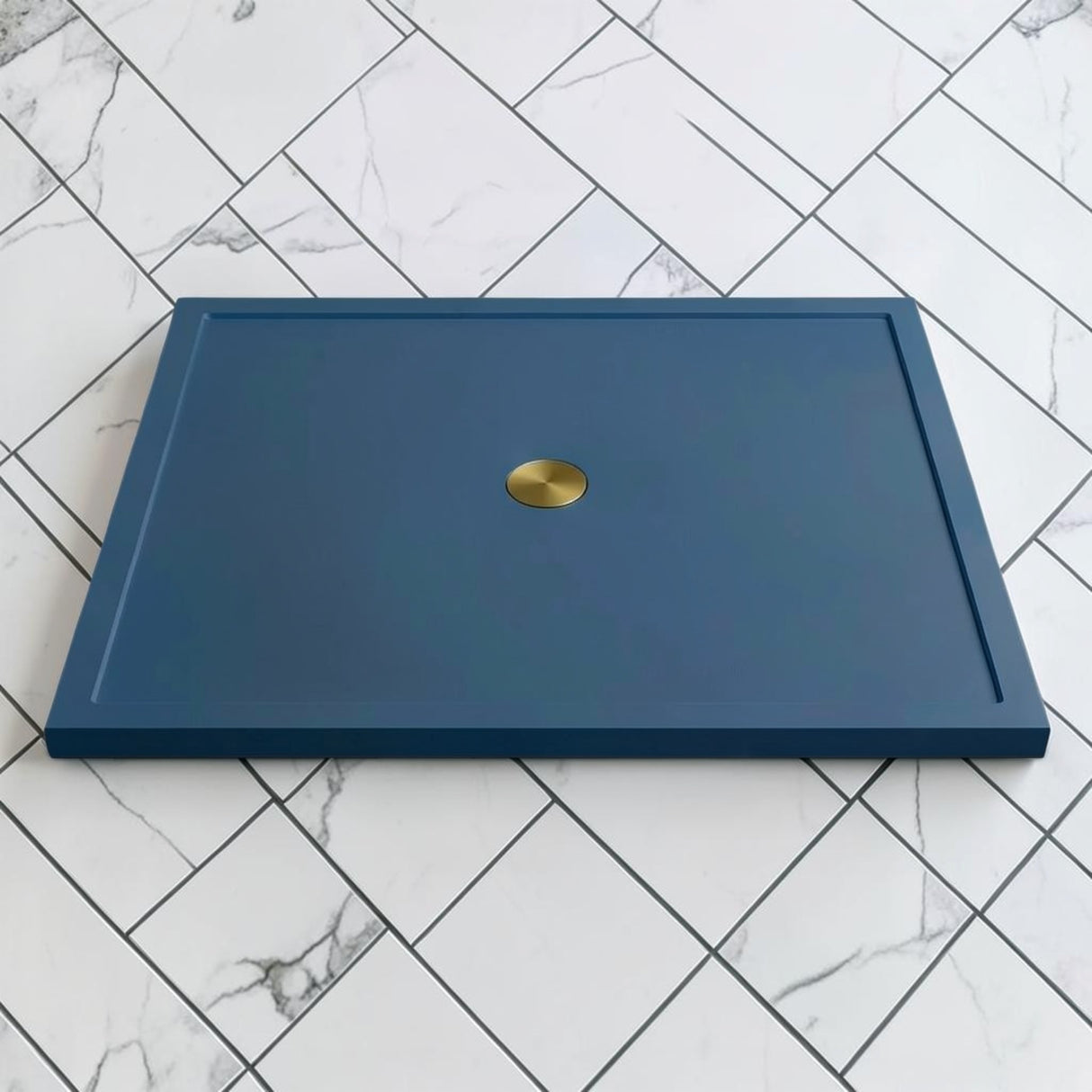Omnitub 1500 x 1500 square shower tray 35mm slim non-slip - styled setting