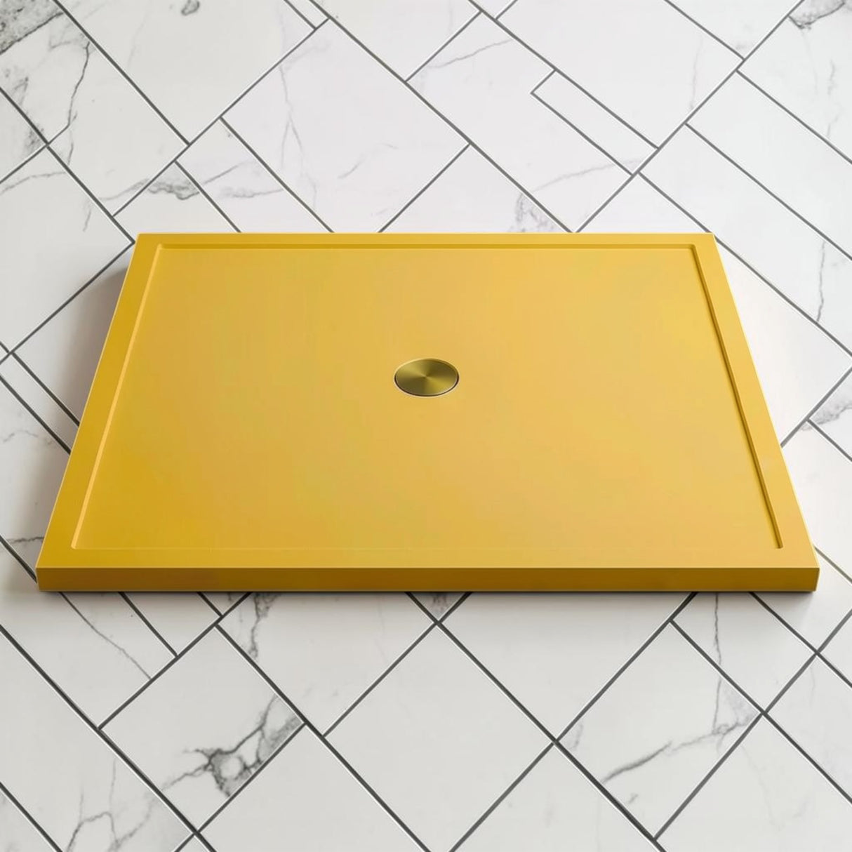 Omnitub 1500 x 1500 square shower tray 35mm slim non-slip - rim and edge detail