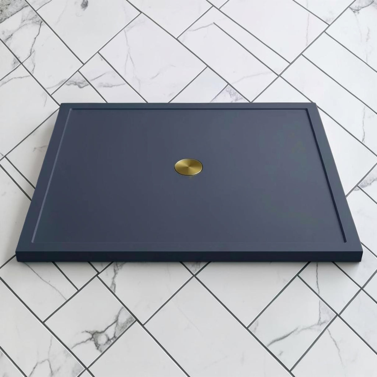 Omnitub 1500 x 1500 square shower tray 35mm slim non-slip - rim and edge detail