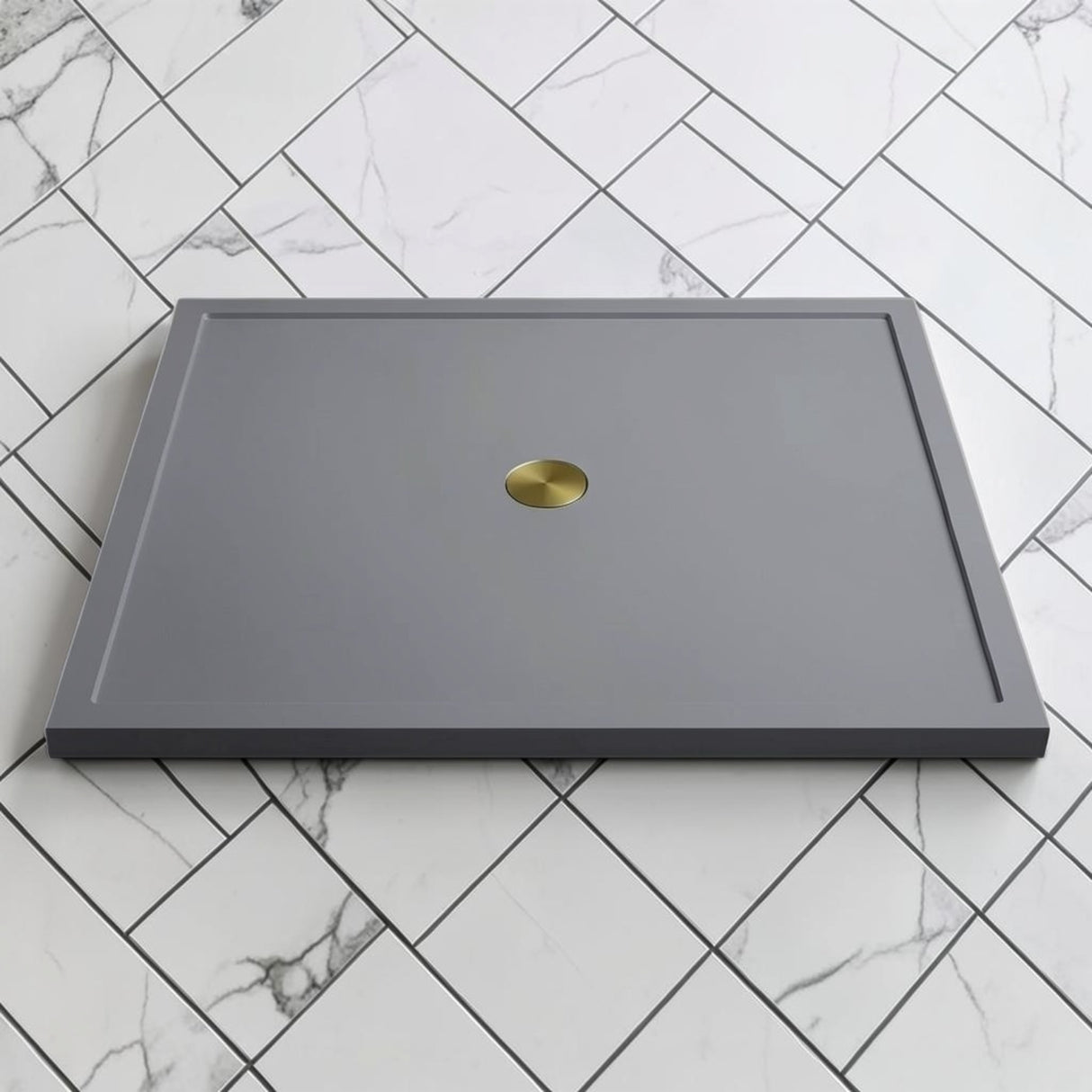 Omnitub 1500 x 1500 square shower tray 35mm slim non-slip - top-down view
