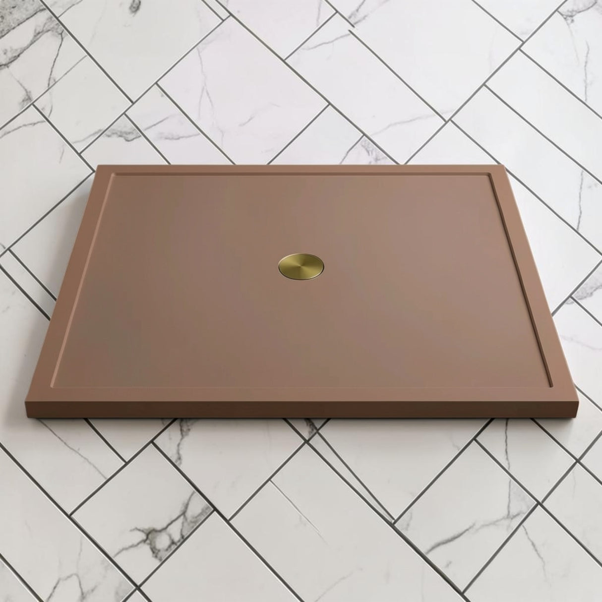 Omnitub 1500 x 1500 square shower tray 35mm slim non-slip - rim and edge detail