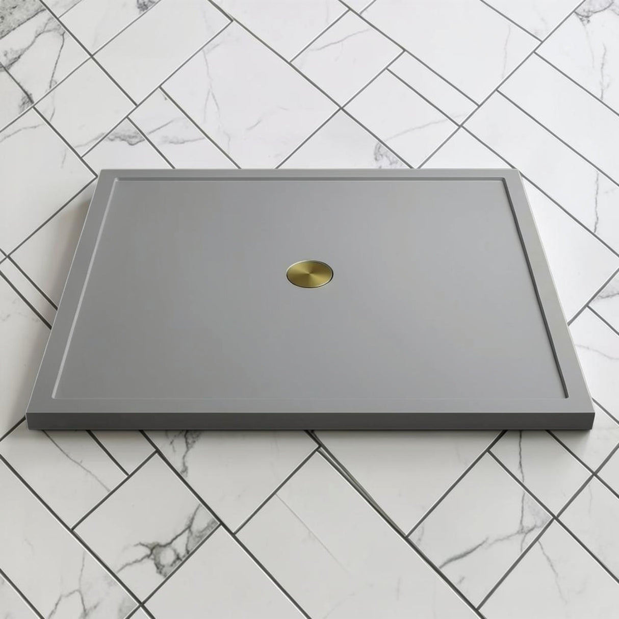 Omnitub 1500 x 1500 square shower tray 35mm slim non-slip - scale reference