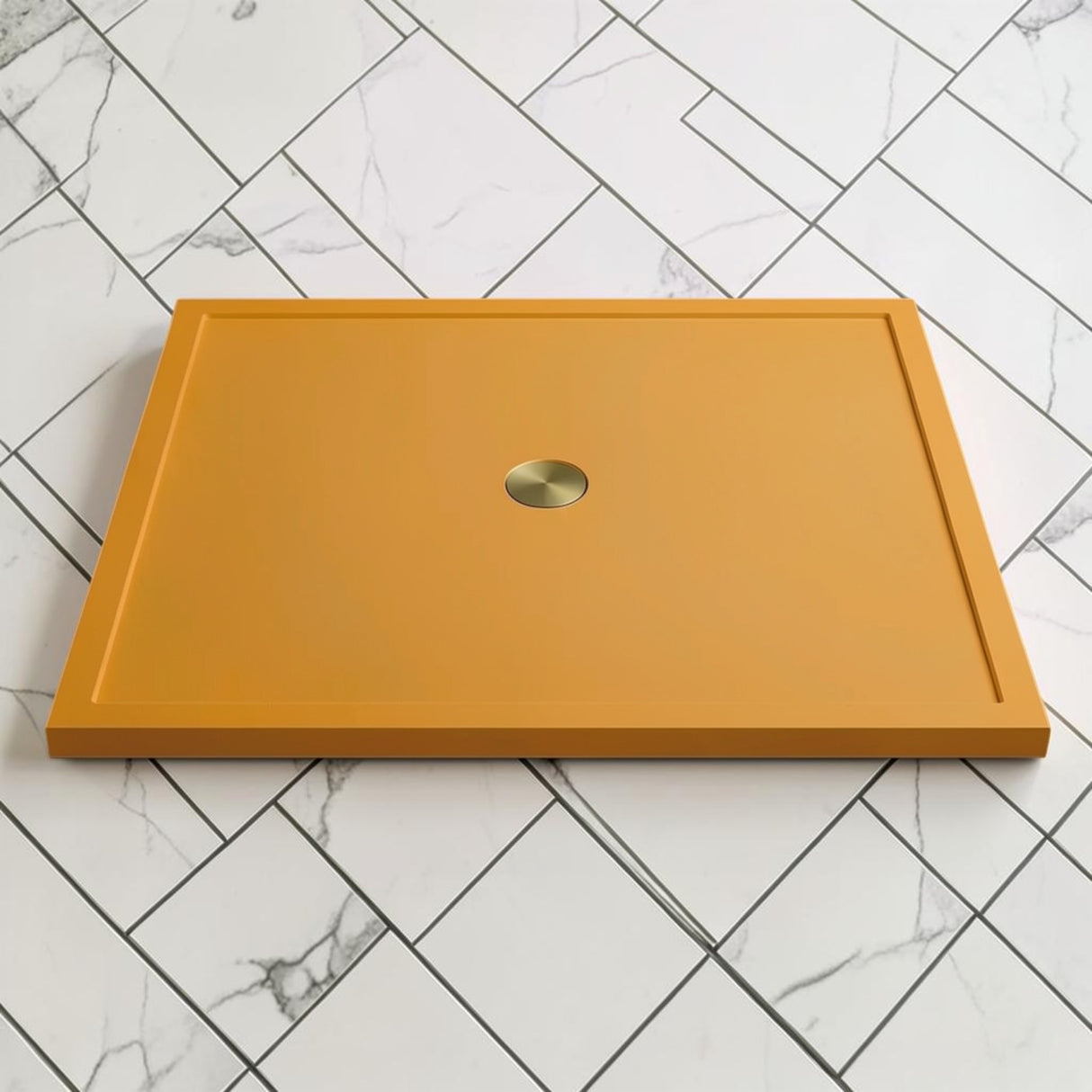 Omnitub 1500 x 1500 square shower tray 35mm slim non-slip - scale reference