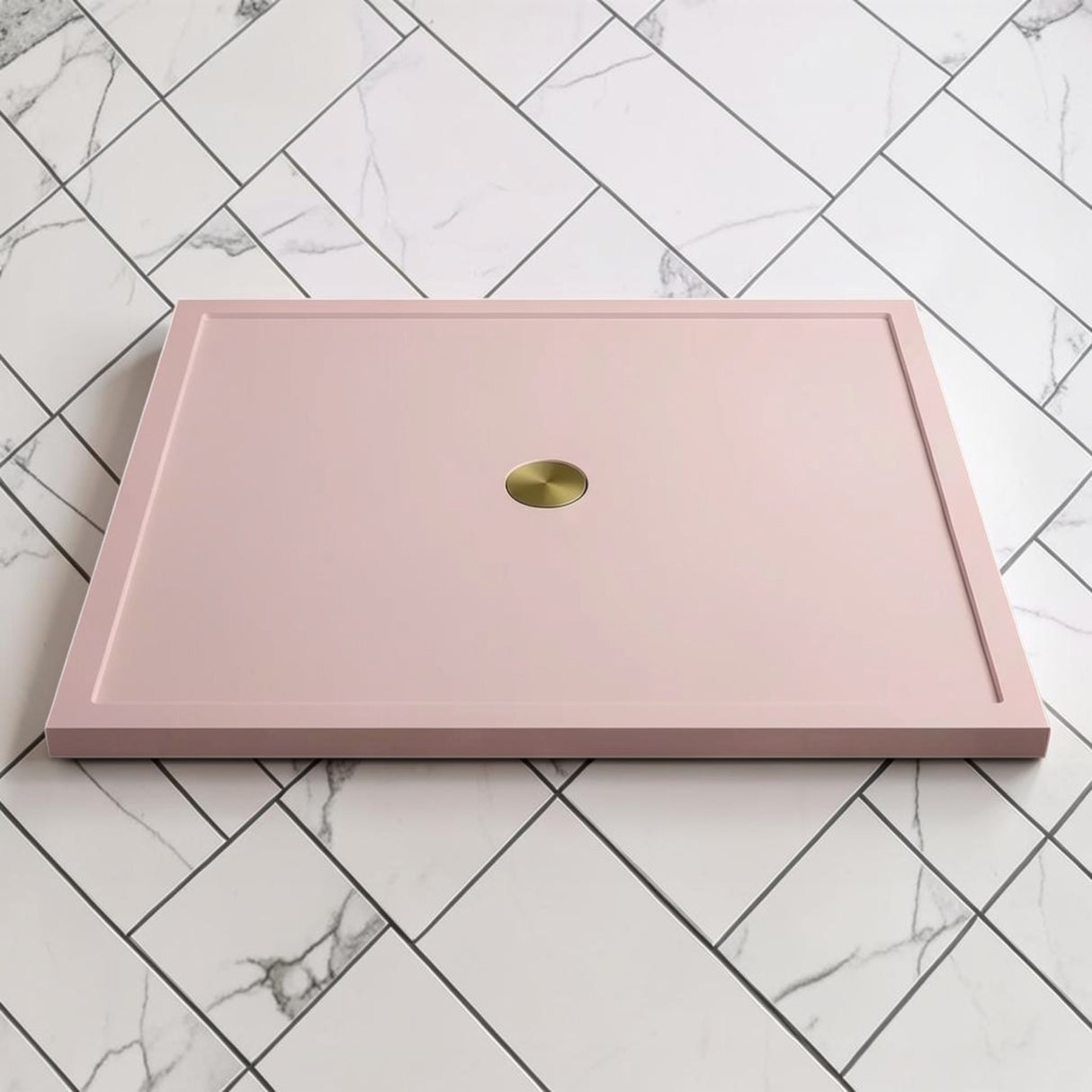 Omnitub 1500 x 1500 square shower tray 35mm slim non-slip - rim and edge detail