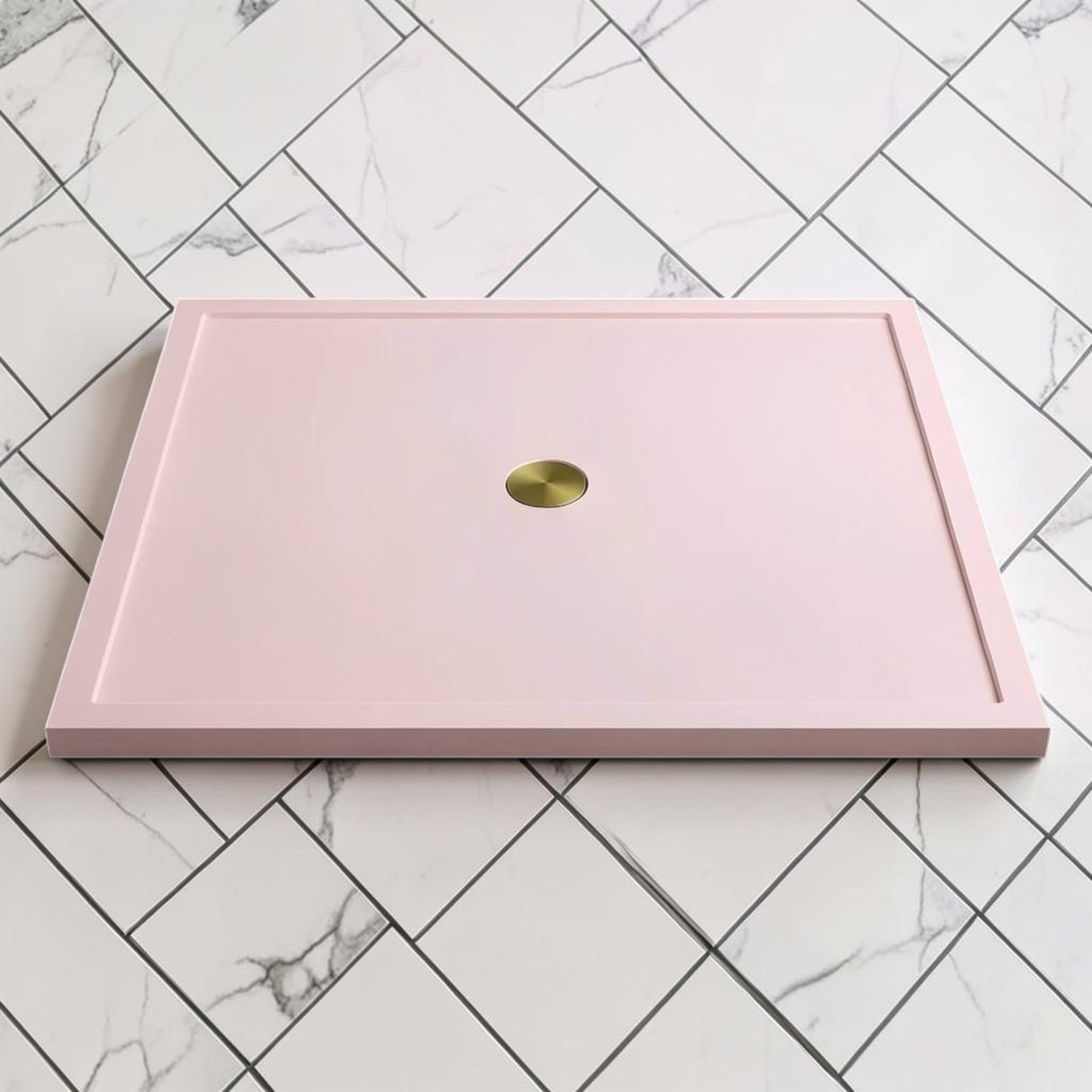 Omnitub 1500 x 1500 square shower tray 35mm slim non-slip - scale reference