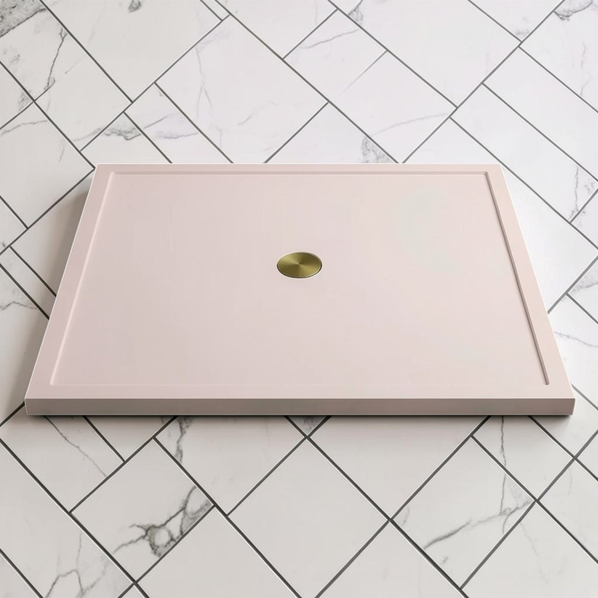 Omnitub 1500 x 1500 square shower tray 35mm slim non-slip - rim and edge detail