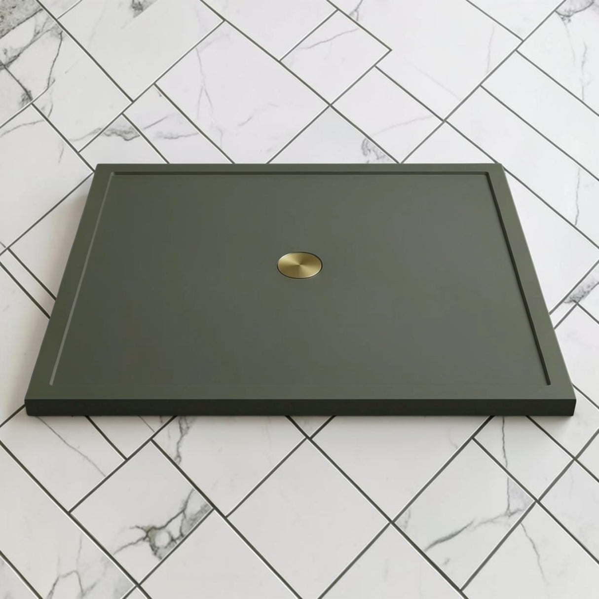 Omnitub 1500 x 1500 square shower tray 35mm slim non-slip - top-down view