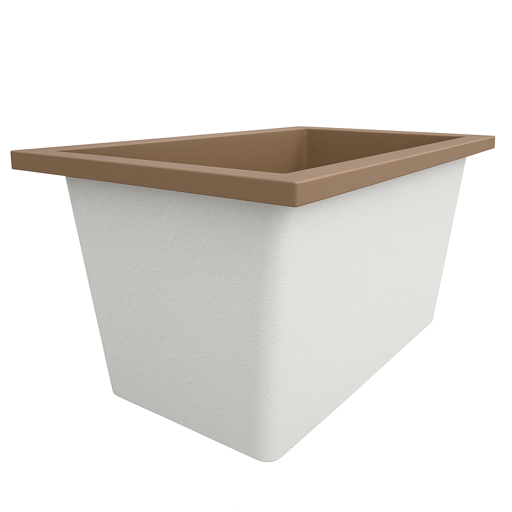 Omnitub 1250 x 750 Deep Soaking Bathtub – 600mm Internal Depth – Rectangular