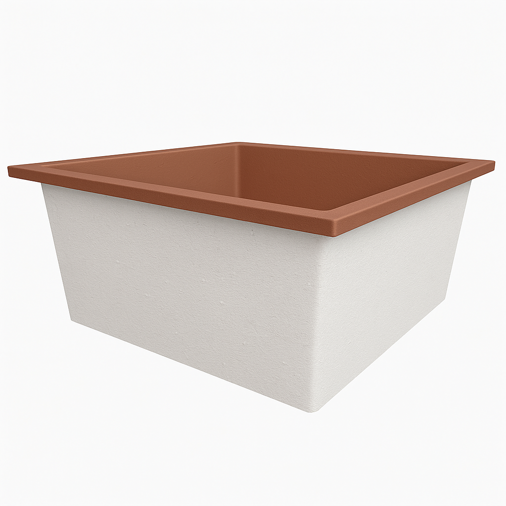 1200 x 1200 Deep Soaking Tub – 600mm Depth – Square – Omnitub