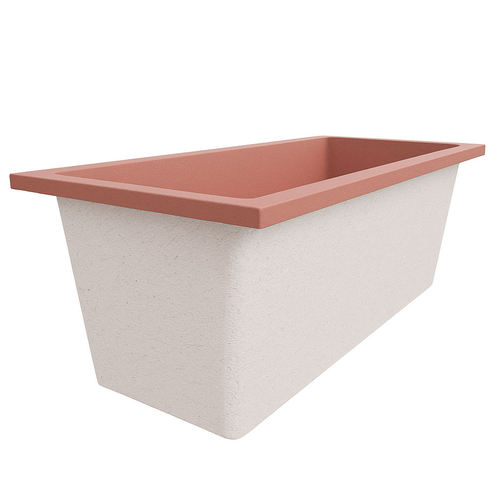 Omnitub Deluxe 1700 x 750 handmade UK deep soaking tub 600mm depth rectangular - installed in bathroom 2