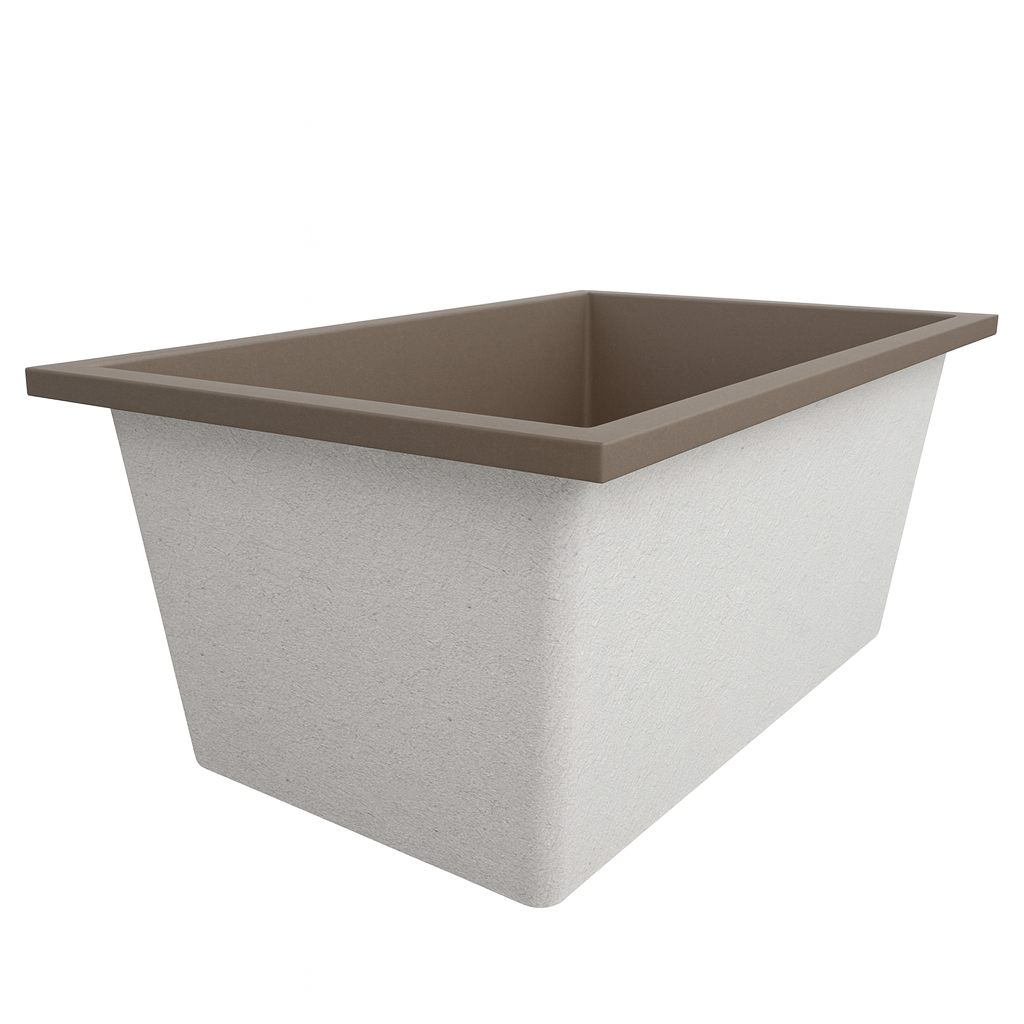Omnitub Solo Flow 1400 x 900 handmade UK deep soaking tub 600mm depth rectangular - colour detail