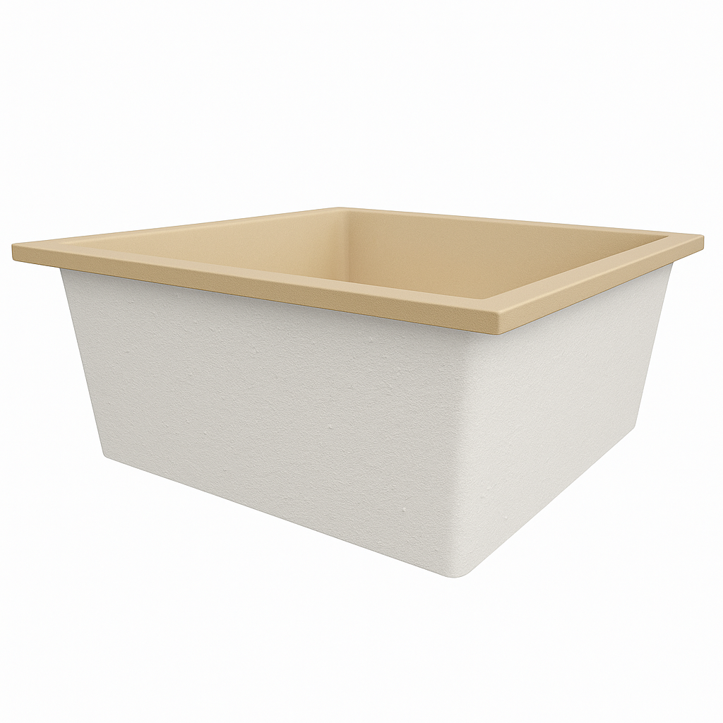 1200 x 1200 Deep Soaking Tub – 600mm Depth – Square – Omnitub