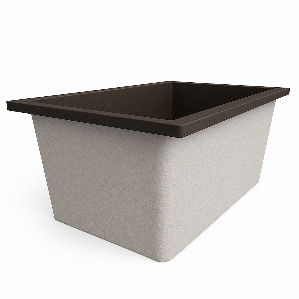Omnitub Solo Flow 1400 x 900 handmade UK deep soaking tub 600mm depth rectangular - additional view