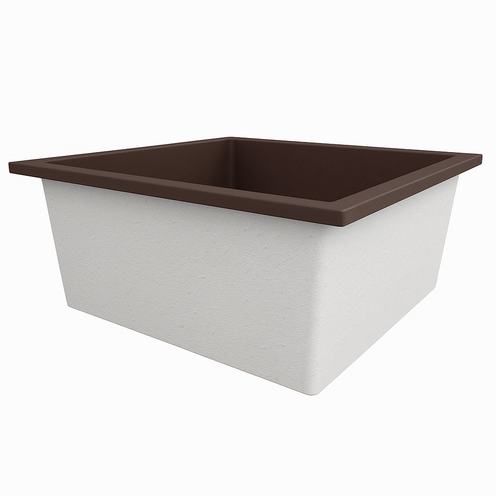 1200 x 1200 Deep Soaking Tub – 600mm Depth – Square – Omnitub