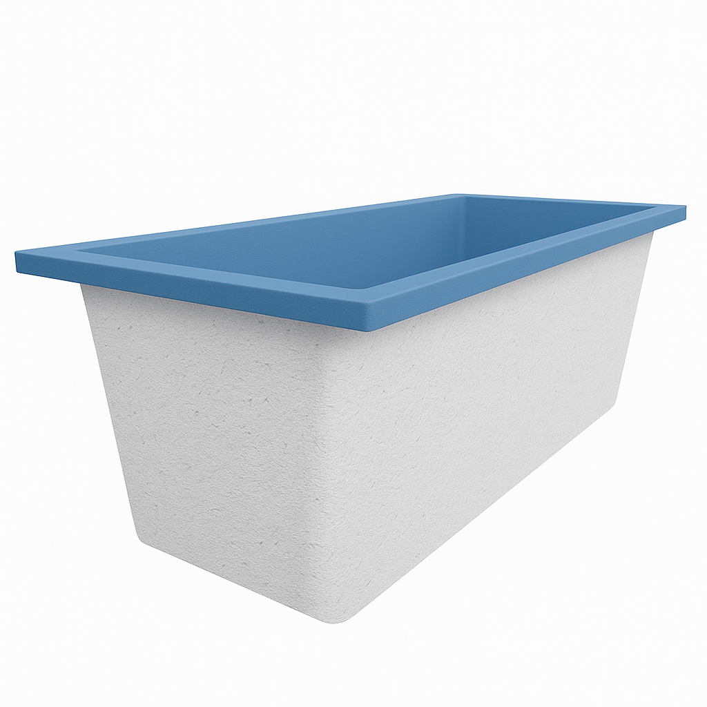 Omnitub Deluxe 1700 x 750 handmade UK deep soaking tub 600mm depth rectangular - product detail 2