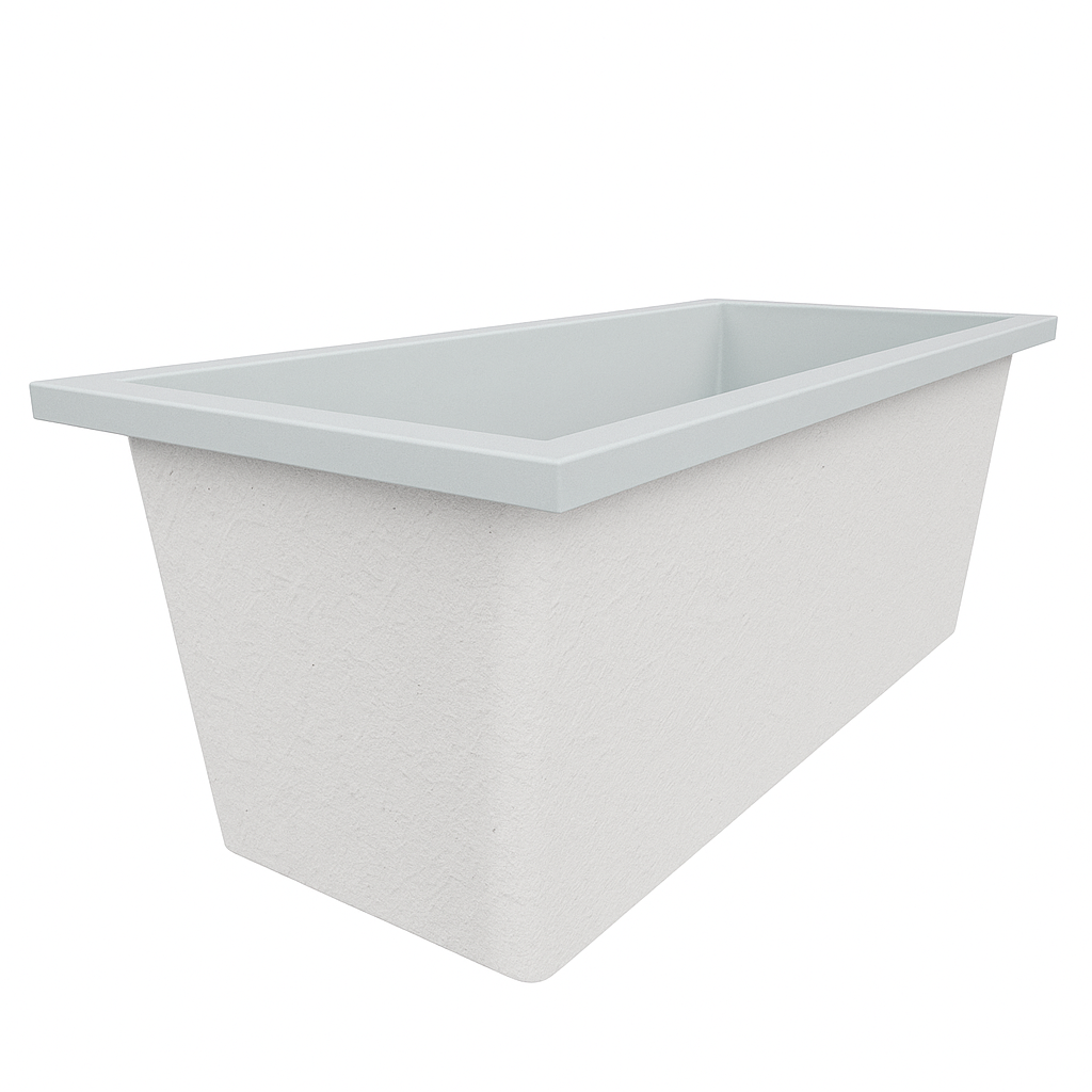Omnitub Deluxe 1700 x 750 handmade UK deep soaking tub 600mm depth rectangular - bathroom installation 2