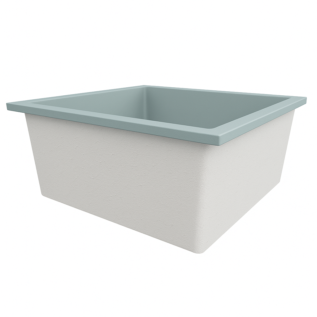 1200 x 1200 Deep Soaking Tub – 600mm Depth – Square – Omnitub