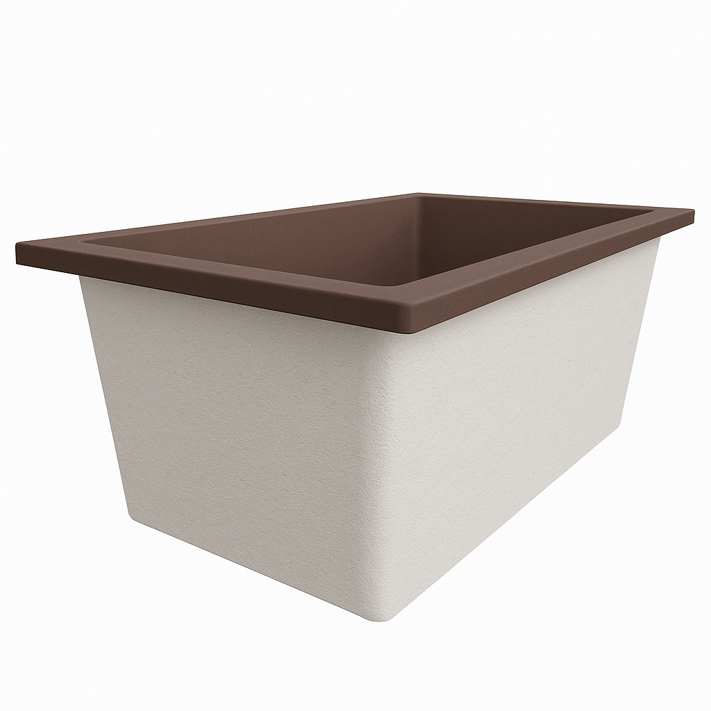 Omnitub Solo Flow 1400 x 900 handmade UK deep soaking tub 600mm depth rectangular - main product view 2