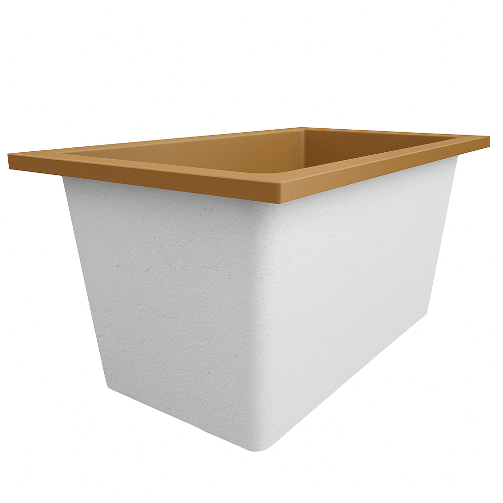 Omnitub 1250 x 750 Deep Soaking Bathtub – 600mm Internal Depth – Rectangular