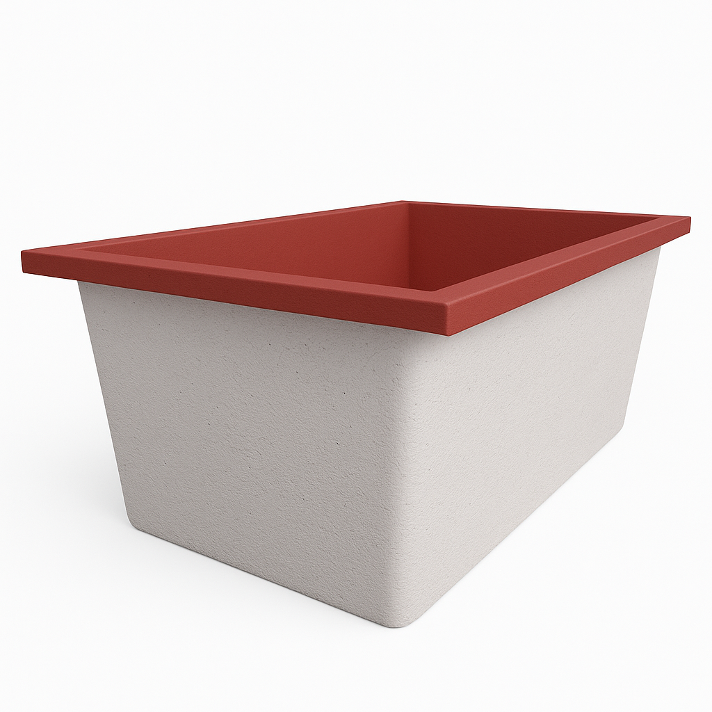 Omnitub Solo Flow 1400 x 900 handmade UK deep soaking tub 600mm depth rectangular - interior detail 2