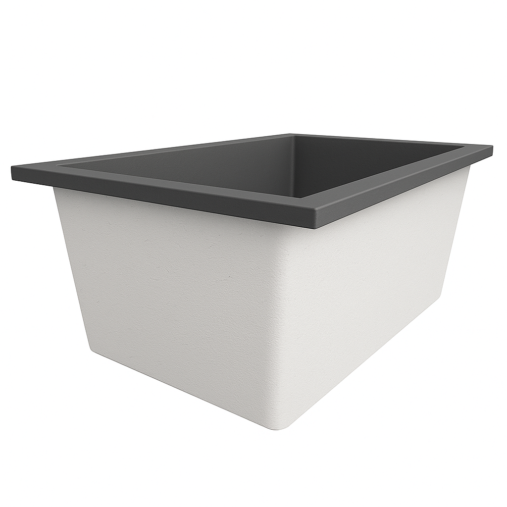 Omnitub Solo Flow 1400 x 900 handmade UK deep soaking tub 600mm depth rectangular - installed in bathroom 2
