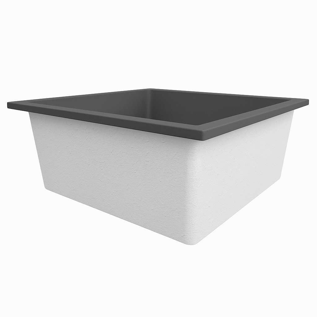 1200 x 1200 Deep Soaking Tub – 600mm Depth – Square – Omnitub