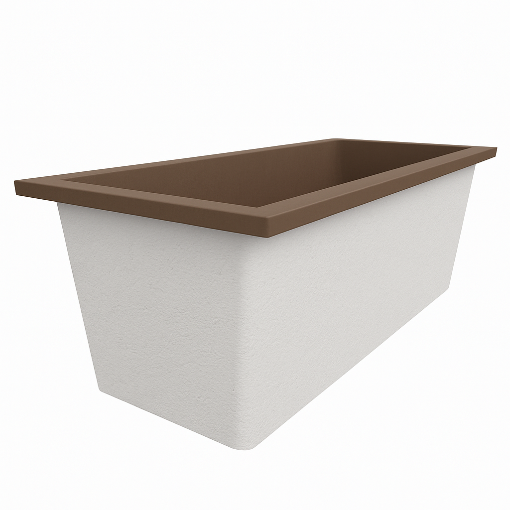 Omnitub Deluxe 1700 x 750 handmade UK deep soaking tub 600mm depth rectangular - main product view 3