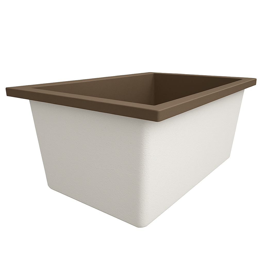Omnitub Solo Flow 1400 x 900 handmade UK deep soaking tub 600mm depth rectangular - lifestyle setting 2