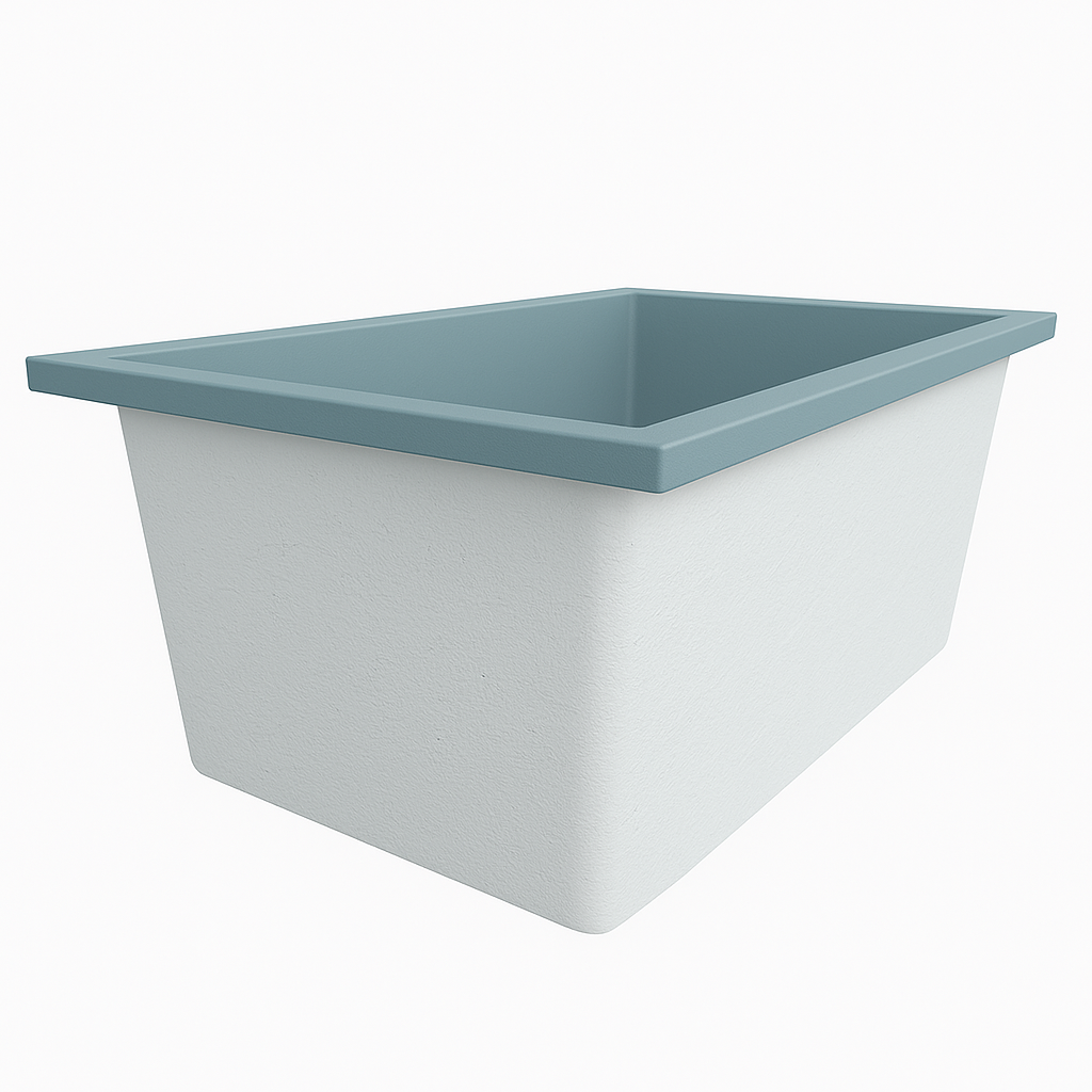 Omnitub Solo Flow 1400 x 900 handmade UK deep soaking tub 600mm depth rectangular - finish and texture 2