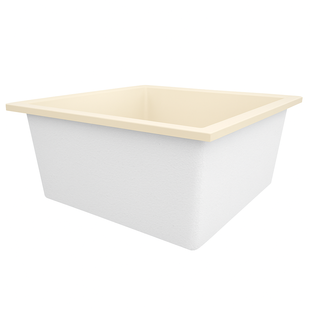 1200 x 1200 Deep Soaking Tub – 600mm Depth – Square – Omnitub
