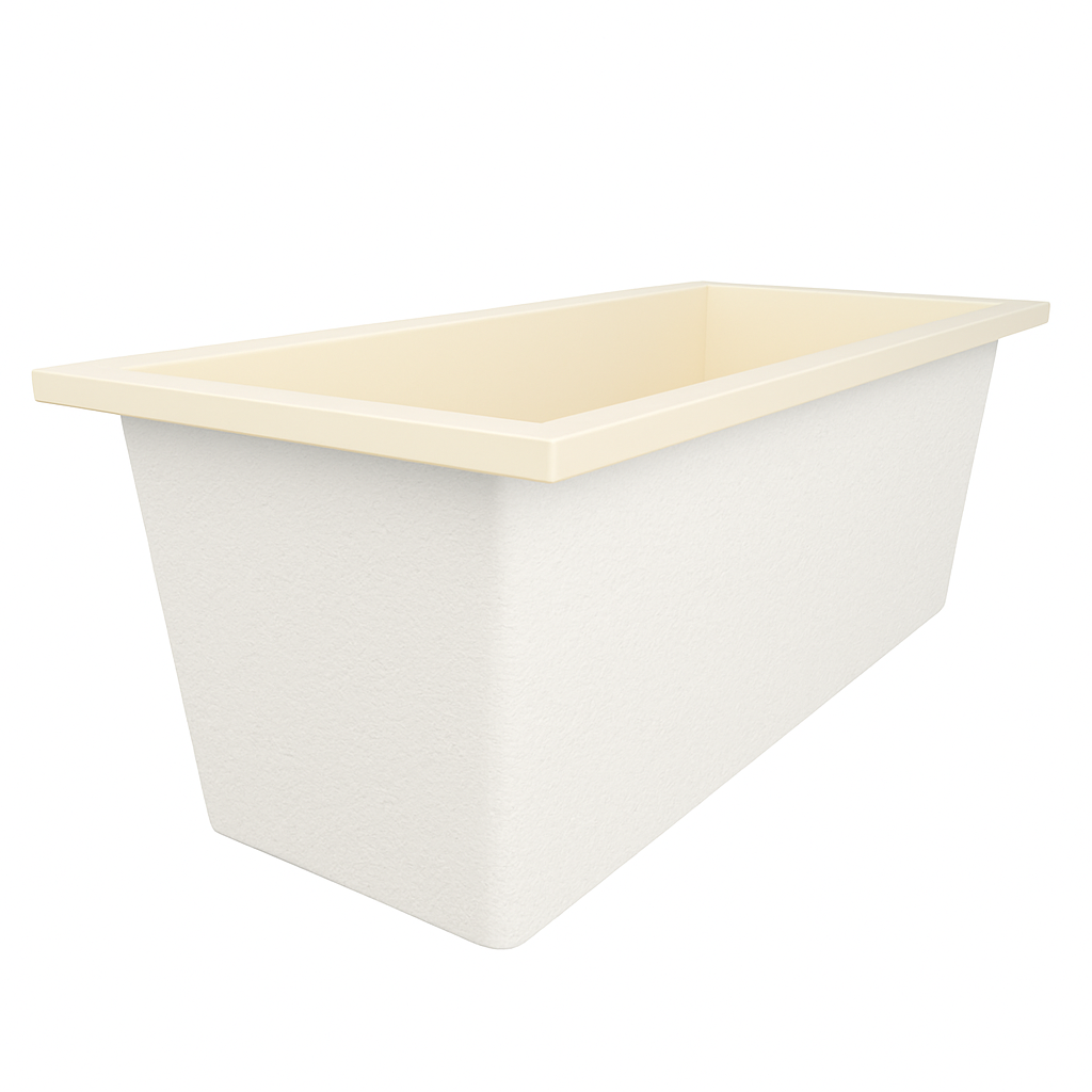 Omnitub Deluxe 1700 x 750 handmade UK deep soaking tub 600mm depth rectangular - interior detail 3