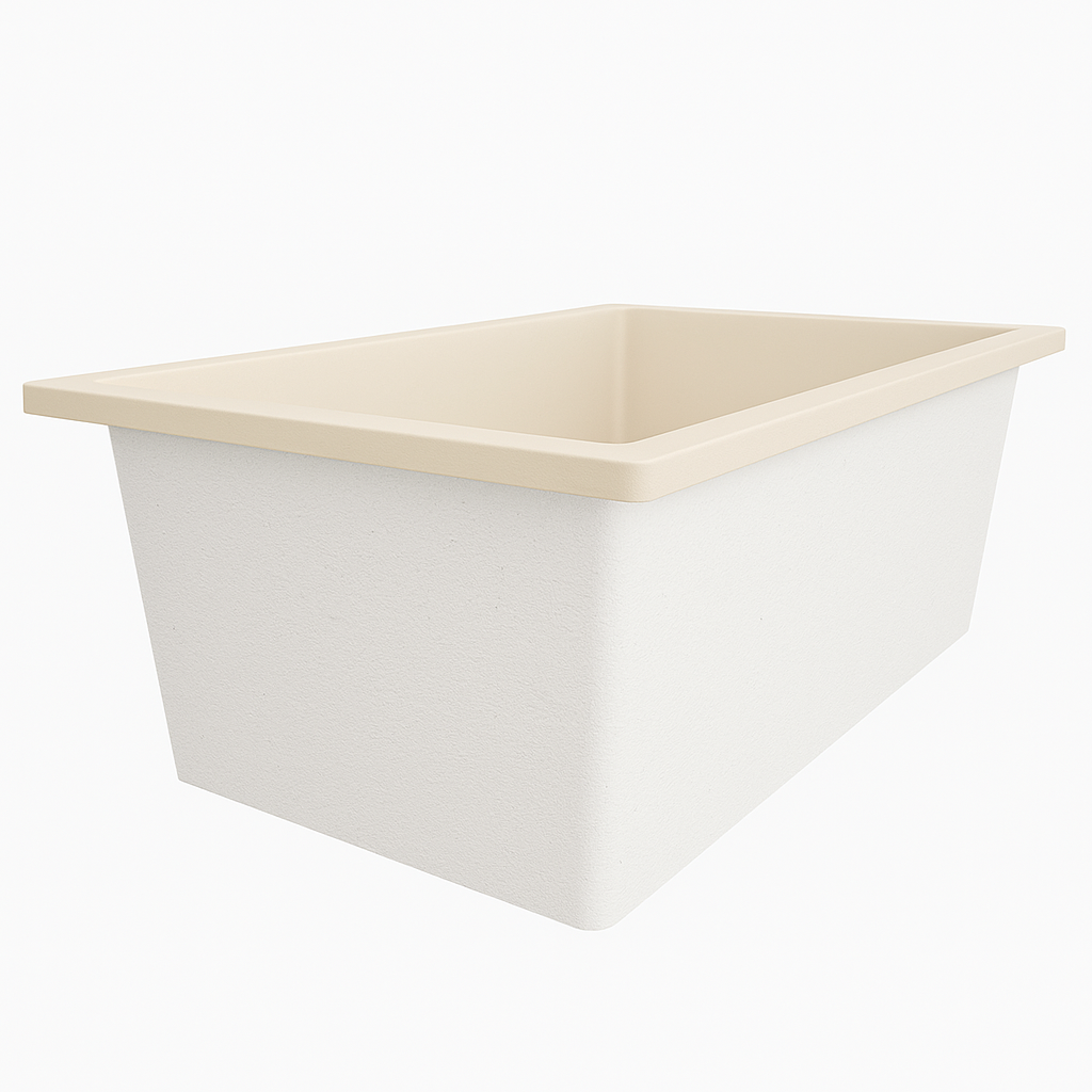 1250 x 1050 Deep Soaking Tub – 600mm Depth – Wide Rectangular – Omnitub