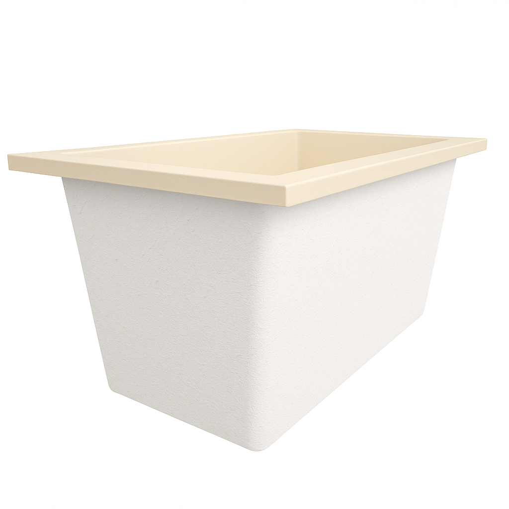 Omnitub 1250 x 750 Deep Soaking Bathtub – 600mm Internal Depth – Rectangular
