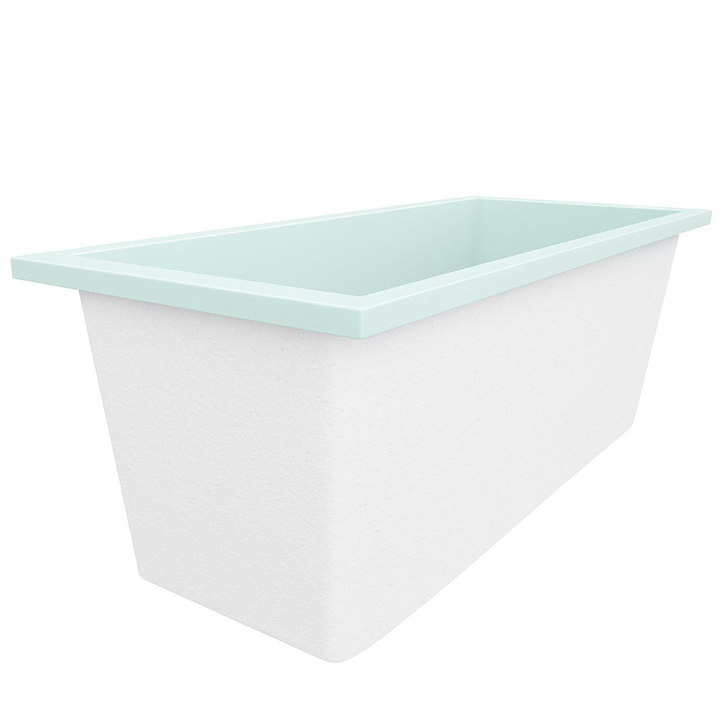 Omnitub Deluxe 1700 x 750 handmade UK deep soaking tub 600mm depth rectangular - installed in bathroom 3