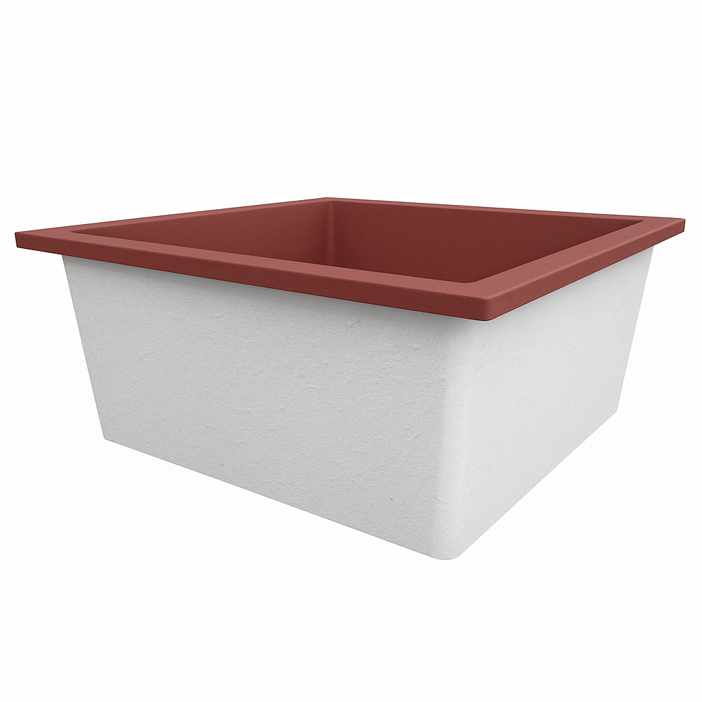 1200 x 1200 Deep Soaking Tub – 600mm Depth – Square – Omnitub