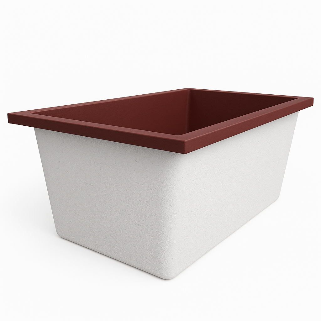Omnitub Solo Flow 1400 x 900 handmade UK deep soaking tub 600mm depth rectangular - design feature 2