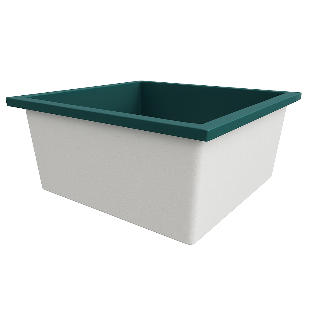 1200 x 1200 Deep Soaking Tub – 600mm Depth – Square – Omnitub