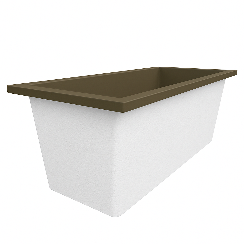Omnitub Deluxe 1700 x 750 handmade UK deep soaking tub 600mm depth rectangular - bathroom installation 3