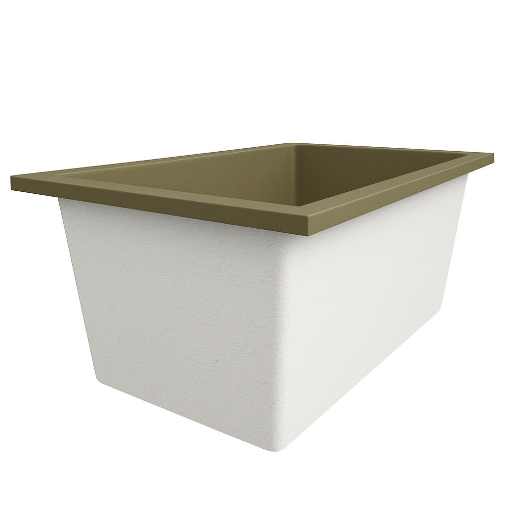 Omnitub Solo Flow 1400 x 900 handmade UK deep soaking tub 600mm depth rectangular - additional view 2