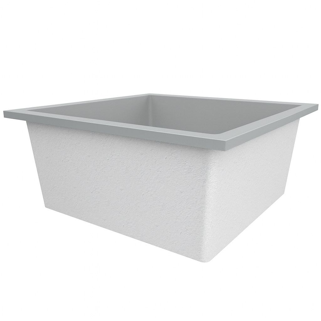 1200 x 1200 Deep Soaking Tub – 600mm Depth – Square – Omnitub