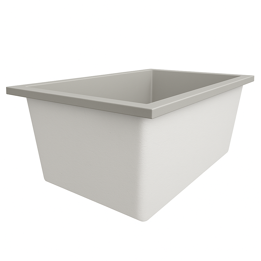 Omnitub Solo Flow 1400 x 900 handmade UK deep soaking tub 600mm depth rectangular - configuration detail 2