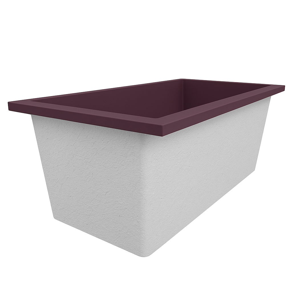 Omnitub Deluxe 1700 x 750 handmade UK deep soaking tub 600mm depth rectangular - alternate angle 3