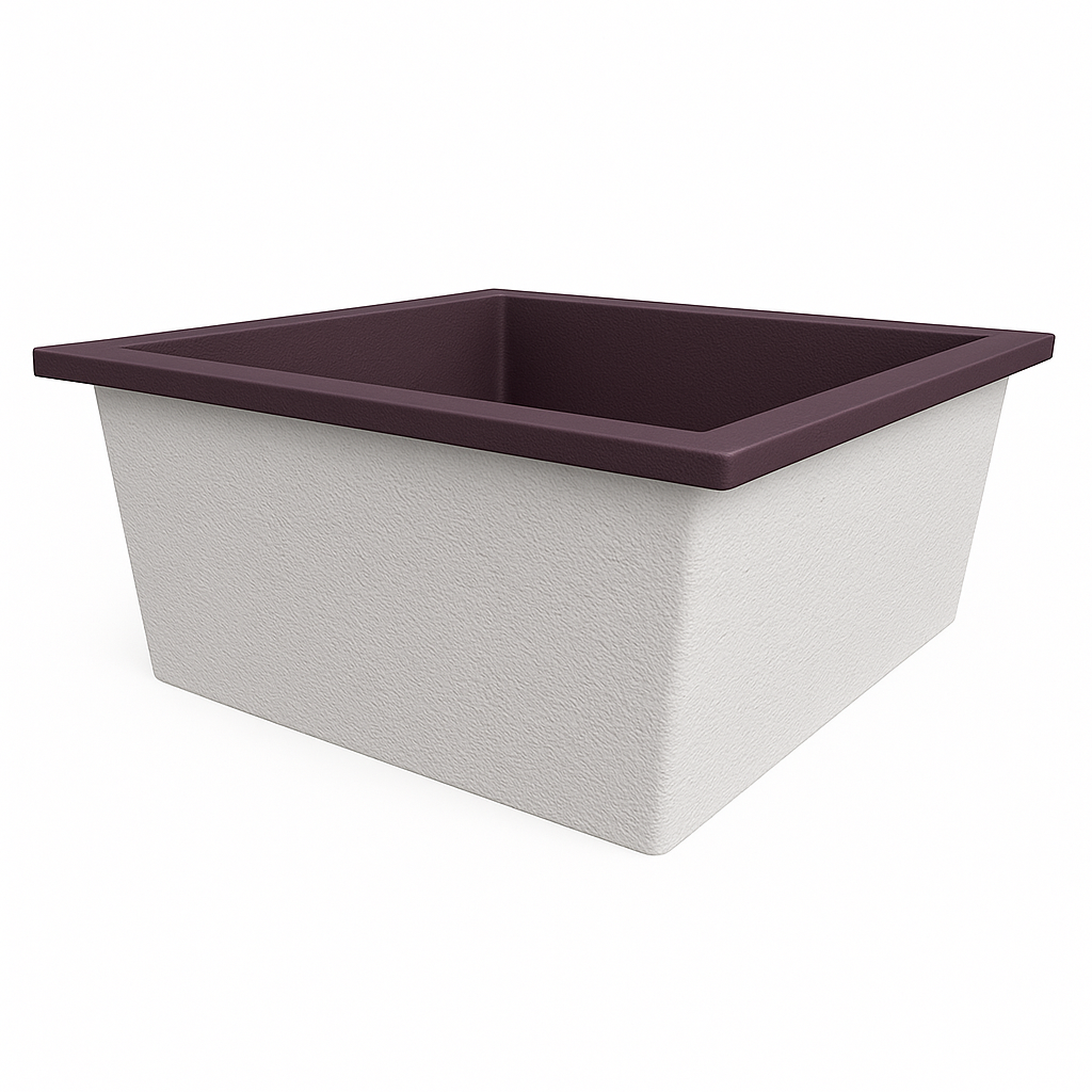 1200 x 1200 Deep Soaking Tub – 600mm Depth – Square – Omnitub