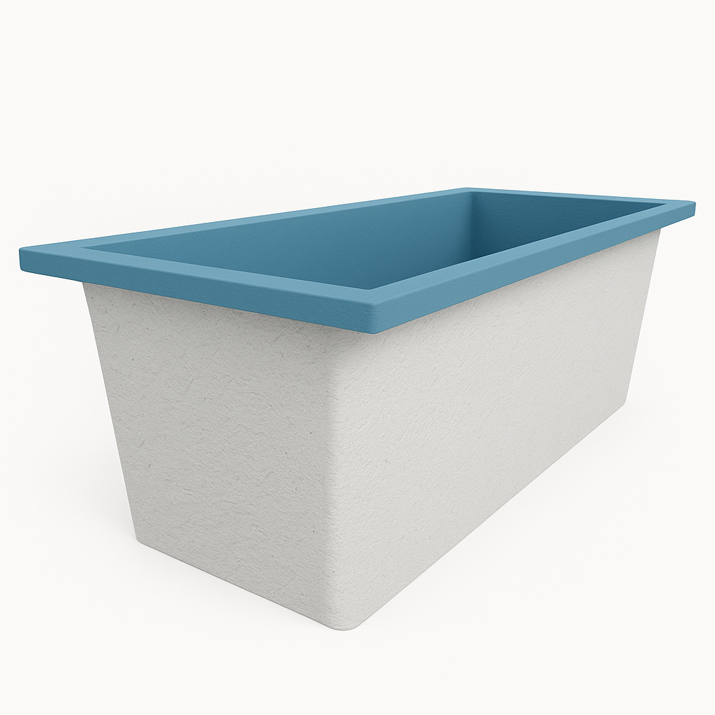 Omnitub Deluxe 1700 x 750 handmade UK deep soaking tub 600mm depth rectangular - styled setting 3