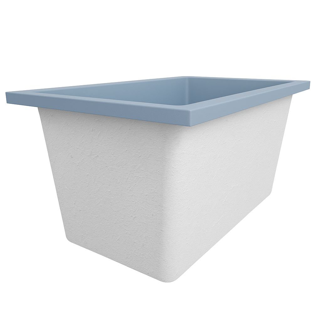 Omnitub 1250 x 750 Deep Soaking Bathtub – 600mm Internal Depth – Rectangular