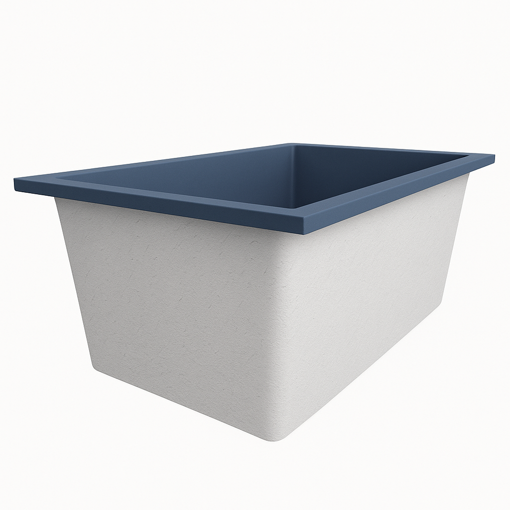Omnitub Solo Flow 1400 x 900 handmade UK deep soaking tub 600mm depth rectangular - main product view 3
